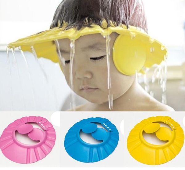 Çocuklar Yeni Ayarlanabilir Bebek Çocuklar Şampuan Banyo Banyosu Duş Kapağı Şapkalı Kulak Yıkama Saç Kalkanı 5132561
