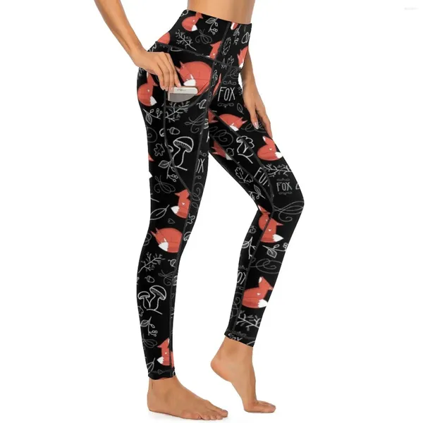 Leggings femminile arte rossa sexy stampa animale selvatico push up pantaloni da yoga eleganti leggini allungamenti da donna modello fitness palestra collant sportivi