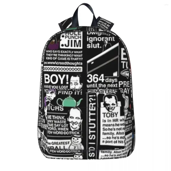 Zaino sagge parole dall'ufficio cita la scuola per la scuola studentessa di zaino per laptop per viaggi di grande capacità bookbag