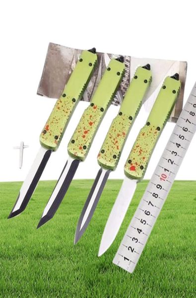 5 Models Green Ut70 Zombie Full Size D2 Automatische Auto -Doppel -Aktion Taktische Selbstverteidigung Falten EDC Camping Messer Jagd Knive