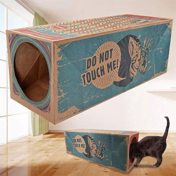 Toys Funny Tunnel gatto fori pieghevoli gattini Kitten Kraft Paper Tunnel Hide and Seek Toys for Cats Piet Forniture per animali