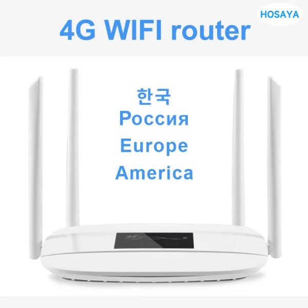 Маршрутизаторы 4G Wi -Fi Router 4G LTE CPE SIM -карта Wi -Fi Router 300M CAT4 32 Wi -Fi Route Router RJ45 WAN LAN Indoor LTE Беспроводной маршрутизатор CPE CPE.