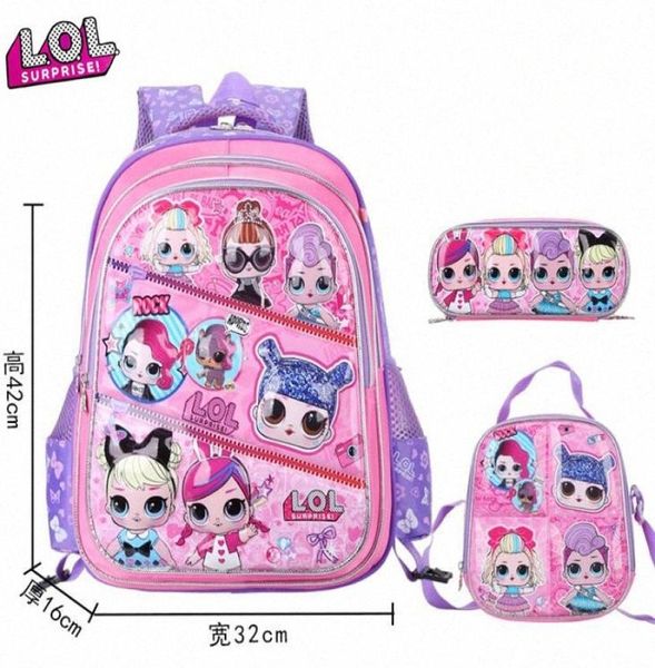 LOL Superise große Kapazität wasserdichte Schulbag für Mädchen rosa Rucksack Schulbag für Grundschüler für Trolley Case 0H3720609