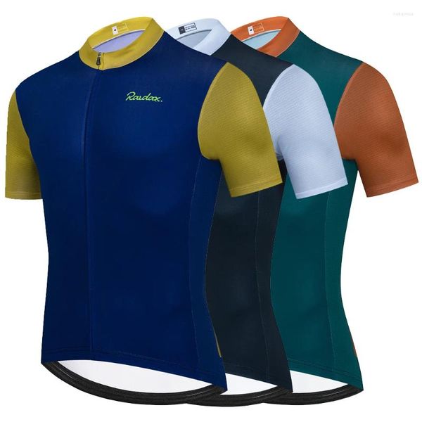 Giacche da corsa raudax classiche classiche abiti da ciclismo mtb nero uomo maglia camicia top vestiti matto di bici da bici da bici da triathlon estate