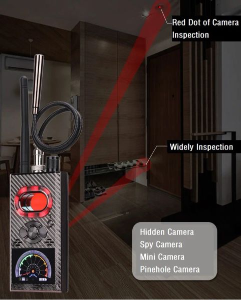 Câmeras K99 Detector Anti -espião Câmera Finder Signal RF Câmera oculta Câmera Wi -Fi Câmera GSM Signal Signal Rastreador de GPS Spy Wiretap Scanner