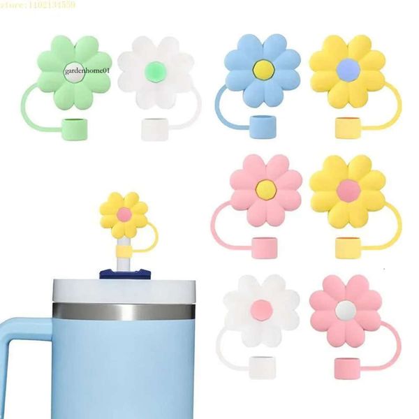 Topper Drinking Cup Accessories Dicas de palha de silicone Tampa reutilizável de 8pcs à prova de poeira para camping 0422