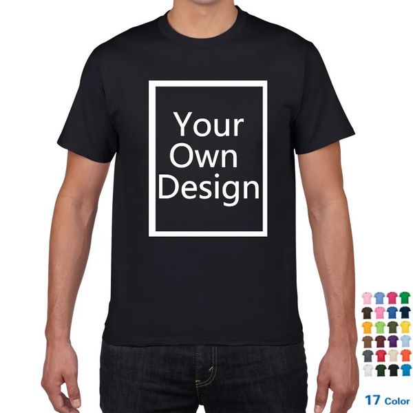 Ваш собственный дизайн tshirt Man Brand Picture Men Men Diy Print Cotton Fruth Men негабаритная 3XL Tee Одежда 240409