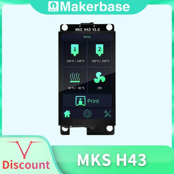 Kontrol MakerBase S H43 V1.0 Akıllı Ekran Denetleyicisi 3D Yazıcı Parçaları 4.3 inç IPS LCD 800*480 HD Kapasite Marlin2.X için Dokunmatik Ekran