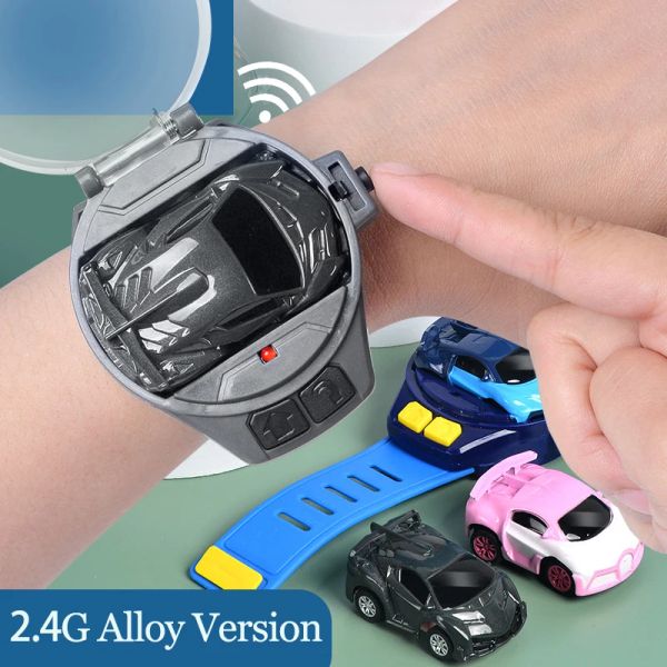 Controle Kids Cartoon Watch Remote Control Car Brinquedo de carro 2.4g RC CARRO CRACH Racing de caranguejo USB Charging Smart Toys Girls Boys Birthday Gift