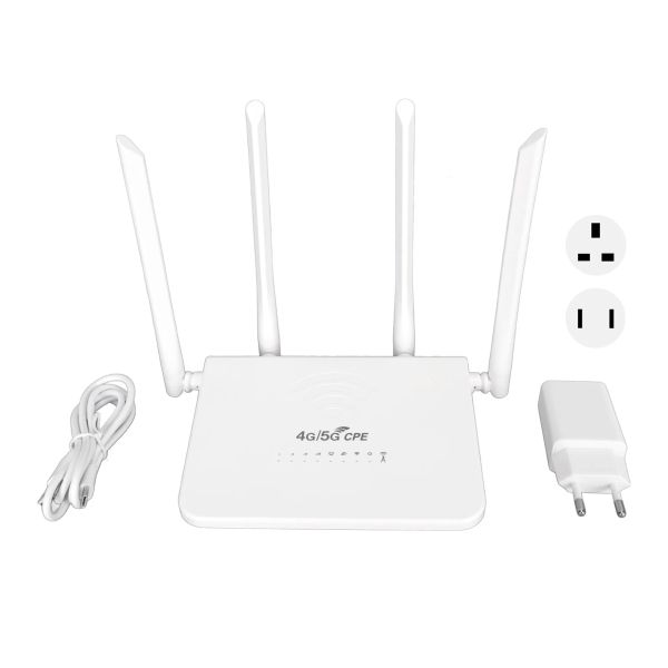 Маршрутизаторы 4G Wi -Fi Router SIM -карта Слот 300 Мбит / с Мобильный Wi -Polpot orep Operation Type C 150M Скачать 50 м. Загрузка 4 антенны для офиса