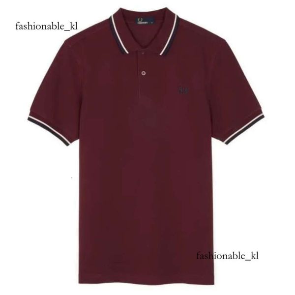 Fred Perrys Mens Basic Polo Рубашка Дизайнерская рубашка Business Polo роскошные вышитые логотип Mens Tees с короткими рукавами Top 95
