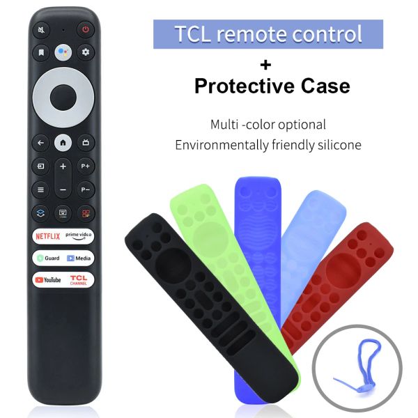 Controllo Nuovo RC902V originale FMR1 VOCE REMOTE CONTROLLO CASO DI SILICO PER TCL Smart TV 50P725G 55C728 C835 C635 65x925