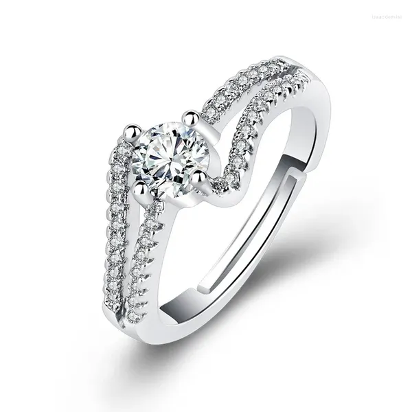 Кластерные кольца мода простые дамы дикие двойные двойные открытые кольцо творческие свадебные украшения для свадебных украшений
