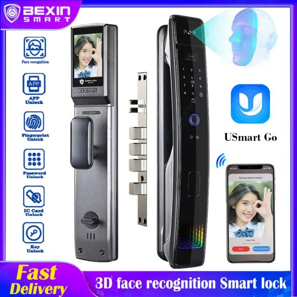 Controllo Riconoscimento 3D Face Camera WiFi Smart Lock Digital Digital Digital Electronic Smart Door Lock App/Chiave/auto