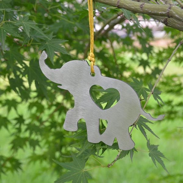 Estatuetas decorativas decoração de casa cardeal presentes de metal personalizando o ornamento de elefante amigos familiar Pássaro de aço inoxidável Pingente de presente de aço