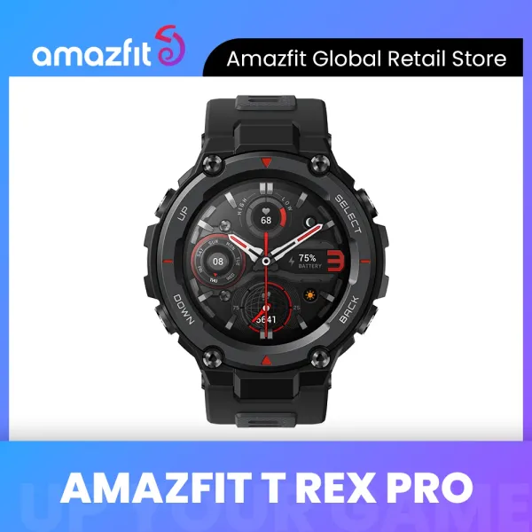 Controle Versão Global Amazfit Trex Pro GPS Outdoor Smartwatch Impermeado a água de 18 dias Battery Life