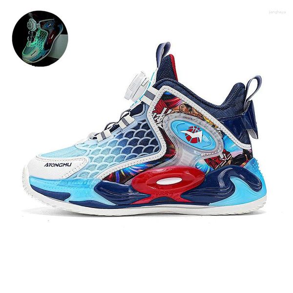 Basketball Shoes Sports Sports Sports Sneakers Boys Running Children Sneaker casual para tênis escolar de meninos