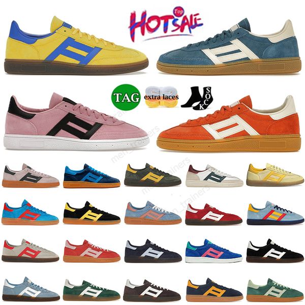 2024 Designer Wales Bonner Flat Handball Spezeial Casual Schuhe Männer Frauen Pony Leopard Pink Samt Schwarz Gummi Plattform Konsortium Pink Schaumlaafer Low Runner Trainer