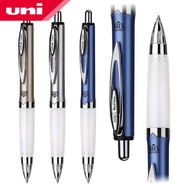 Pens 1pcs Uni Alphagan Beyin Pen UMN207GG 0.7mm Antifatigue Beyaz Kalem Konforlu yumuşak kavrama 0,5 / 0.38 Doldurma