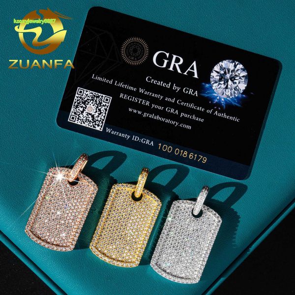 Preço de fábrica Luxury Diamond Sterling Silver 925 Pingente Charms personalizados Jóias de hip hop Fazendo vvs Moissanite Iced Out pendente