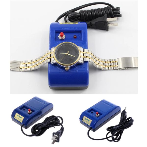 Orologi 1 pcs kit di strumenti di riparazione di orologi professionale demagnetizer demagnetize strumento eu stat plug meccanico per orologio meccanico/quarzo