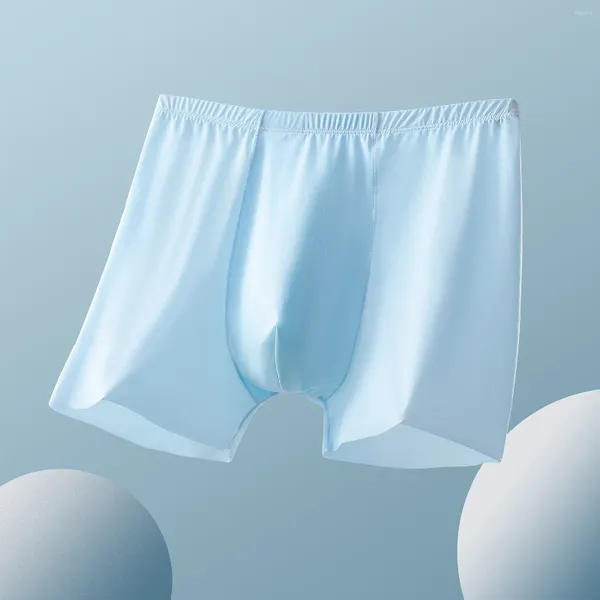 UNDUPANT'lar 2024 Hafif Nefes Alabilir iç çamaşırı İpek Erkekler Kılavuzu Pantolon Rahat Duyarsız Boksörler Erkekler İçin Kesintisiz Boksör Şort