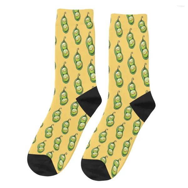 Herrensocken süße 2 Erbsen in einem Pod lustige Vintage Gemüse Food Hip Hop Neuheit Crew Socken Geschenkmuster gedruckt