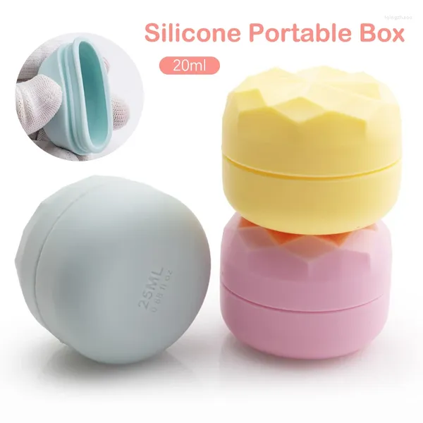 Garrafas de armazenamento 1 PC 20ml Silicone Travel Loção portátil Cream Box Bottle Candy Color Cosmetic Foundation Macaron