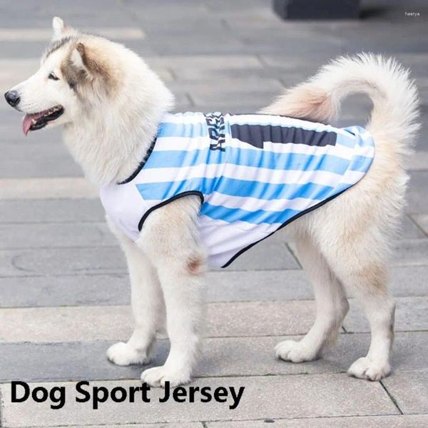 Abbigliamento per cani Sport Sport traspirante Stripe Spring MEDIE GIET 4XL/5XL/6XL T-Shirt di cuccioli di grandi dimensioni