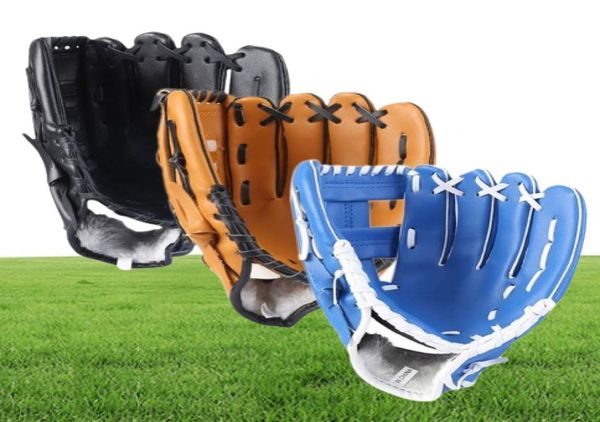 Outdoor -Sport drei Farben Baseball Handschuh Softball -Übungsausrüstung Größe 105115125 Linkshand für erwachsene Mann Frau Zug Q016096191