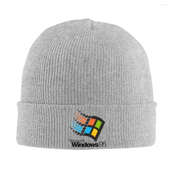 Boinas de chapéu de malha Windows 95 para homens Men Skullies Beanies Chapéus de inverno Cap.