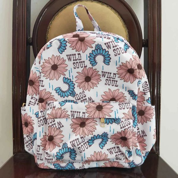 Taschen Großhandel Baby Girl Flower Rucksack Tagespack Kleinkind Western Floral Kids Outdoor Tragbare Kinder Boutique Schultasche