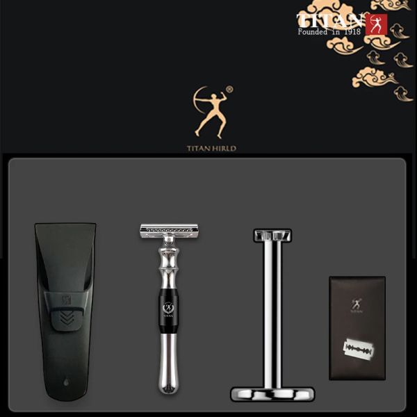 Blades Titan Razor Double Edge Safety Kit Razor Kit rasatura Sostituzione Sostituzione Blade Razor for Men regalo