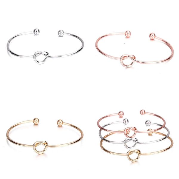 Knoten Neues Armband Rosegold Offener Manschettenbänder Liebe Vorschlag werden Sie meine Brautjungfer gute Freundin Mode Schmuckgeschenk sein