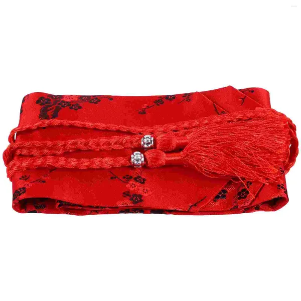 Cintos quimono cinturão para fora vestidos da cintura vintage Ruched Tassel Fashion Fable Fabric Wediting