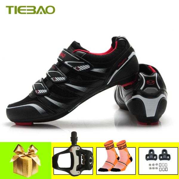 Calçados tiebao tênis de ciclismo ao ar livre masculino de bicicleta de bicicleta de bicicleta pedais spdsl de bicicleta de bicicleta de bicicleta de bicicleta respirável spdsl