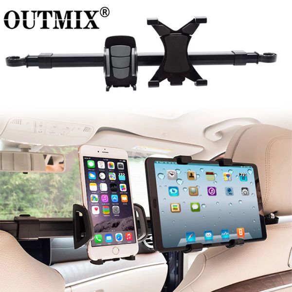 Ständer Outmix 2 in 1 Auto Tablet Telefonhalter Ständer Halterung Auto -LKW -Rücksitz Kopfstütze Telefonhalterhalter für iPad Rücksitz Universal