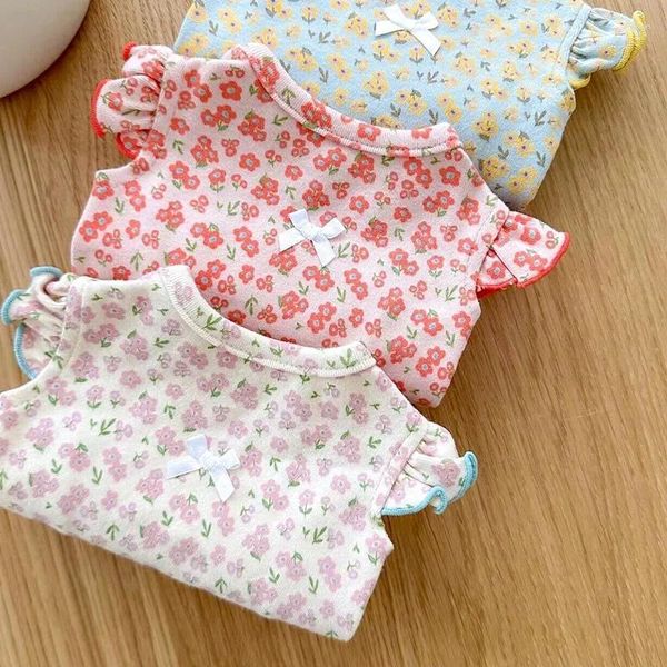 Abbigliamento per cani Pet Summer Flower Short Short Shor Shuin Teddy Schnauzer Yorkshire Top Top Small Milk Cuppy Cuppy Custine