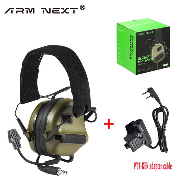 ARM Protector Next Tactical Afferido Adattatore PTT Impostato adatto per la comunicazione radio Baofeng Shoot Shooting Autorizzazione del rumore