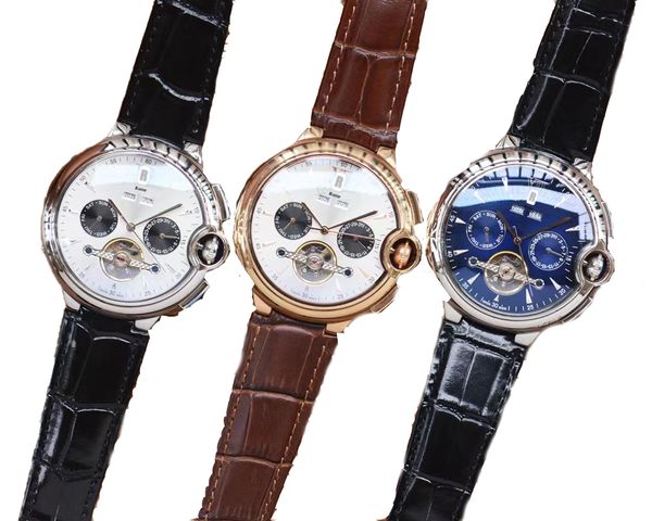 2024 Nuova tendenza della moda orologio per orologio multifunzione polarizzato maschile orologio meccanico meccanico cavo 289921