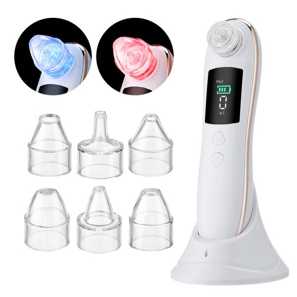 Scrubbers Removedor de cravo de pó de vácuo poro de poros faciais elétricos Skincare Acne Black Spot Light Light Thearpy Beauty Dropshipping