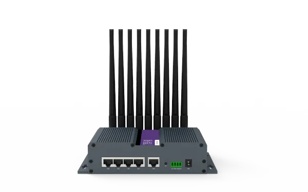 Router Hochgeschwindigkeit industrielles zelluläres 5G -NR -Modemrouter mit Dual SIM -Kartenschlitz Serial RS232 RS485 WLAN für M2M IoT