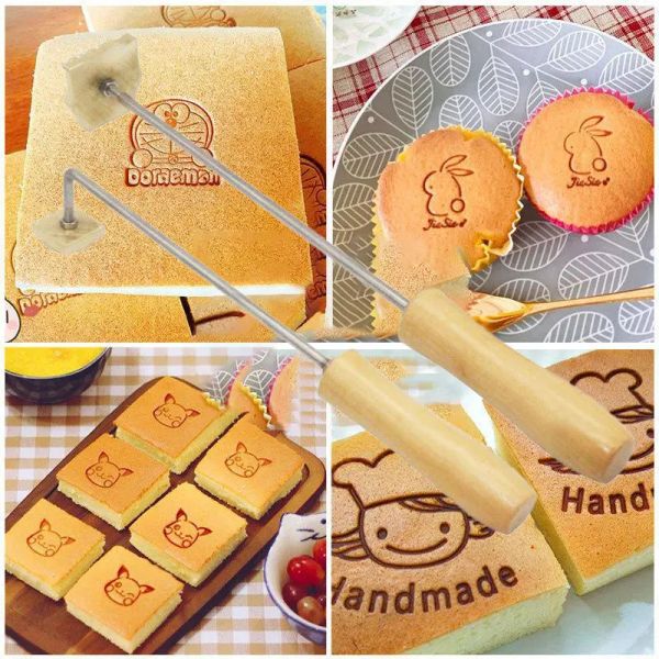 Präge Iron Messing Branding geprägte Stempel Stempel Persönlichkeit Wärme Presse Präge Stempel Prädser Küche Werkzeuge Brot Holz Leder Marke Handwerk