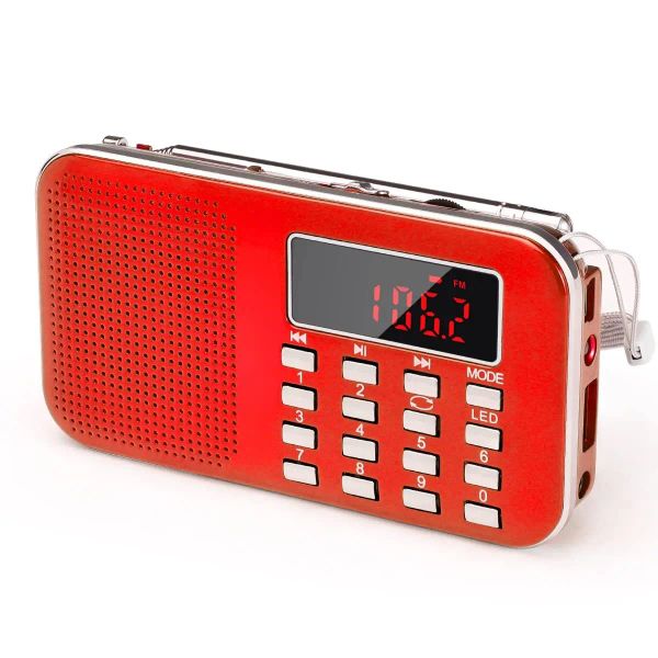 Rádio Prunus J908 Rádio portátil Am FM Rádio Handheld Pocket Pocket HiFi Speoxer Speaker Clima Radios Radios Digital Rechargable