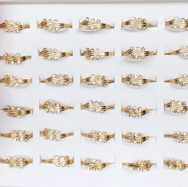 Cluster Rings 36 шт./Лот красивый феникс хвост в стиле из нержавеющей стали кольцо модное перьев инкрустанный ванного столового женского свадебного украшения