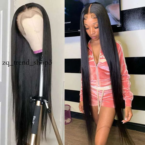 40 polegadas de 220%de densidade reta Lace Front Wig Bone Brasileiro 360 13x4 13x6 HD Lace frontal peruca reta Human Wigs para mulheres pré -arrancadas 49