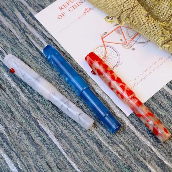 Pens Hot Fanmu Resin Fountain Pen Office Iridium EF Nib Ink cane