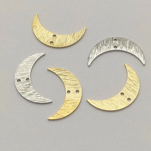 Halsketten Neuankömmlinge! 22x13mm 100pcs Messing Charm Moon -Formanschluss für handgefertigte Halskettenohrringe DIY Teile Schmuck FindingComponents