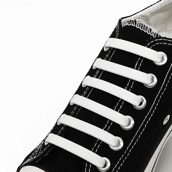 2023 Elastic Silicon Shoelaces Sportic Running No Tie Shoelace Sneakers Fit Gurt Schuhe Spitze für Männer Frauen Shoelace 240419