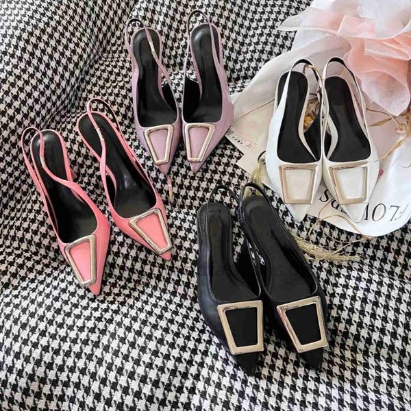 Designer Sandalen speichte Zehen High Heels echtes Leder für Kleiderschuhe Luxus flache Slides Frauen Strand Sandale Hochzeit y Schnalle Nackt schwarz rote matte Stiletto